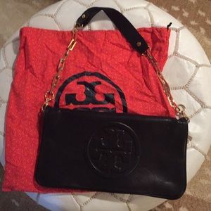 Tory Burch leather logo purse